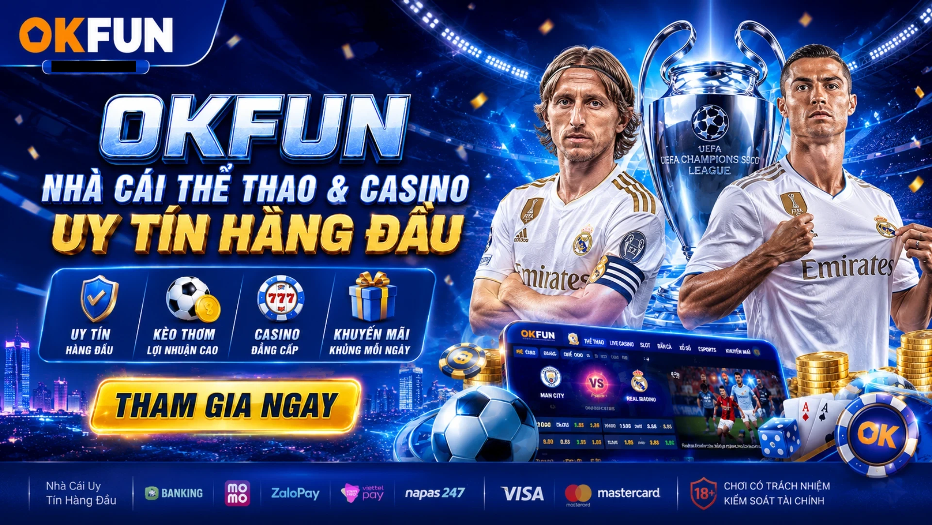 OKFUN 🎖️ Link Đón FIFA World Cup 2026 | Tải App Nhận 38888K 1 okfun nha cai the thao and casino